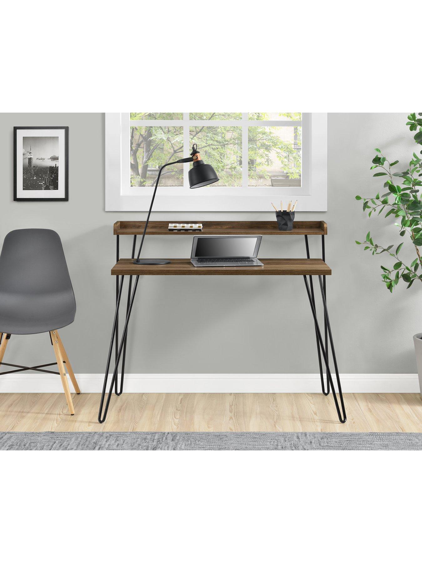 Image 3 of 3 of Dorel Home Haven Retro Desk&nbsp;- Walnut