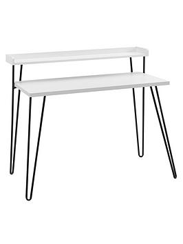 Product photograph of Dorel Home Haven Retro Desk - White from very.co.uk