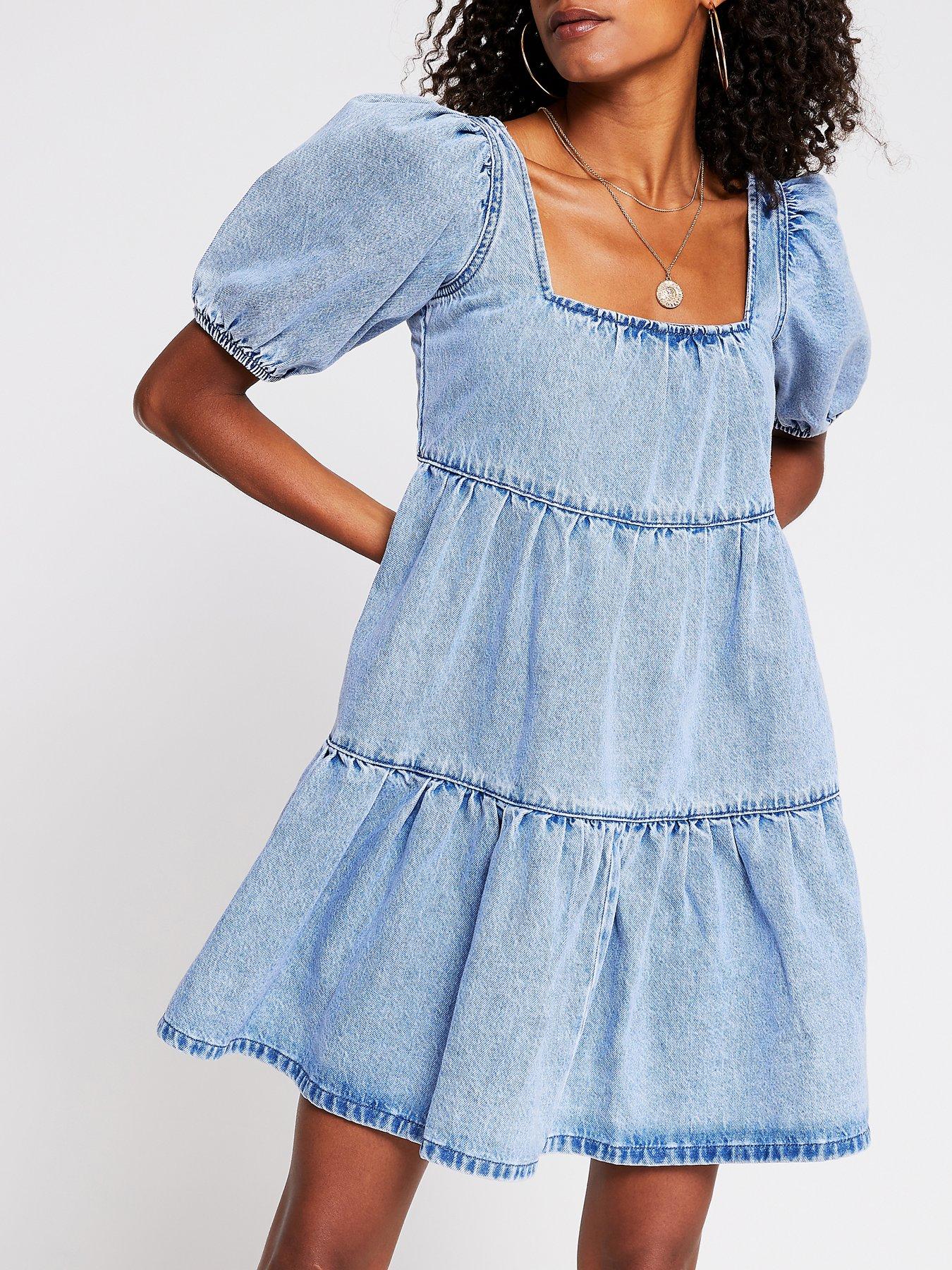 smock dress blue