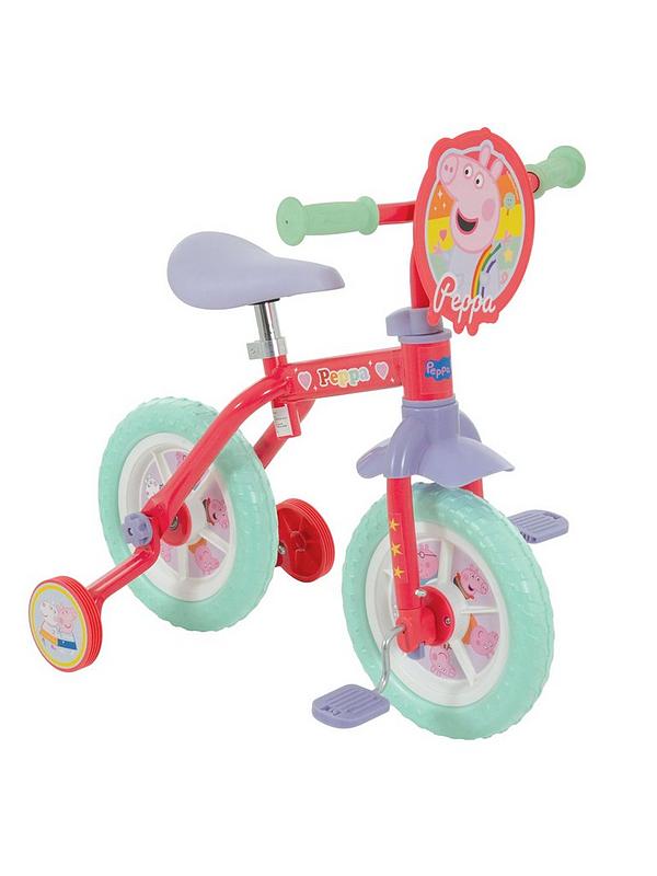 Image 1 of 7 of Peppa Pig My First 2-in-1 10 Inch Training Bike