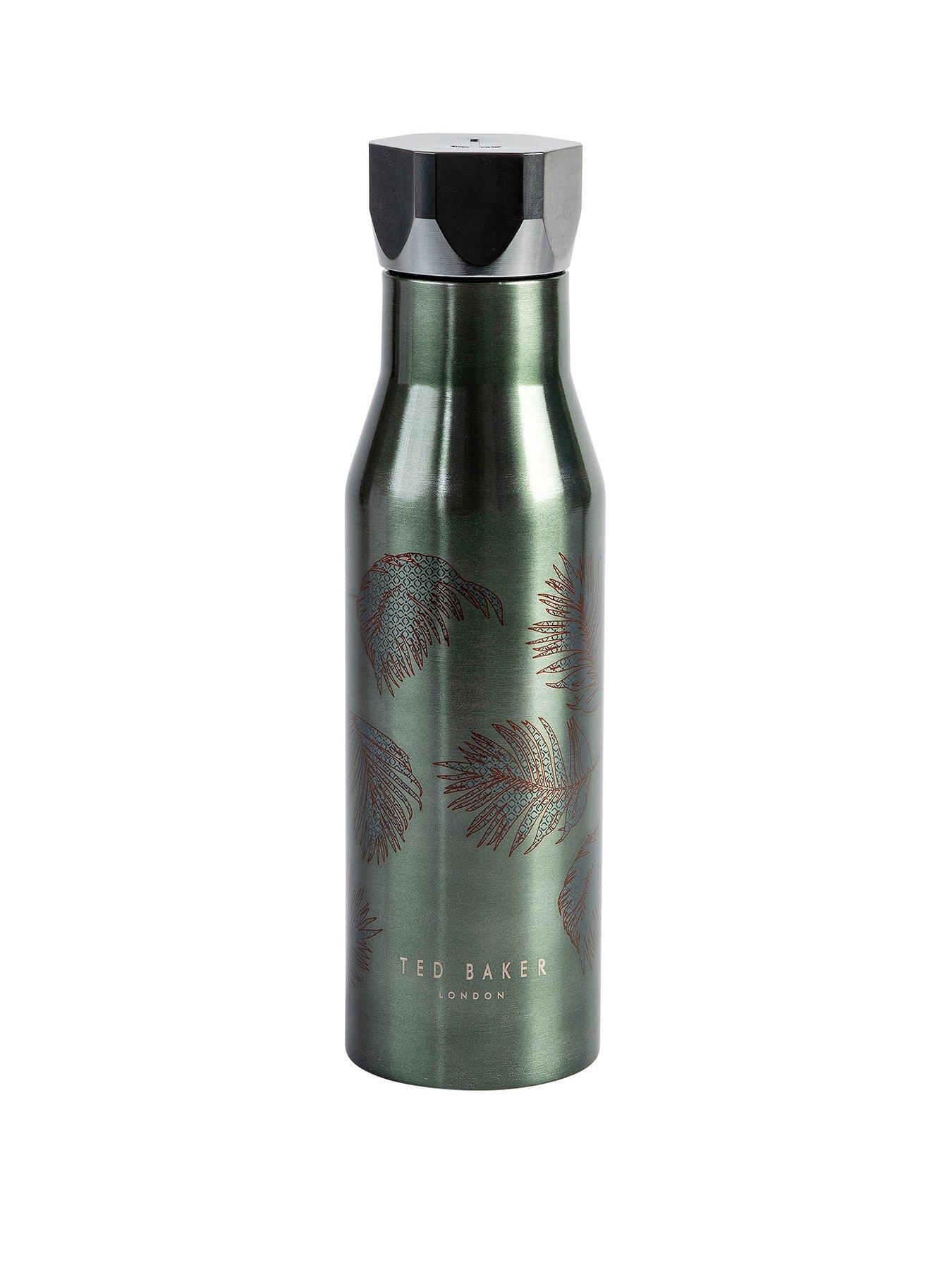 ted-baker-water-bottle-hexagonal-lid-khaki-amp-palm-425ml