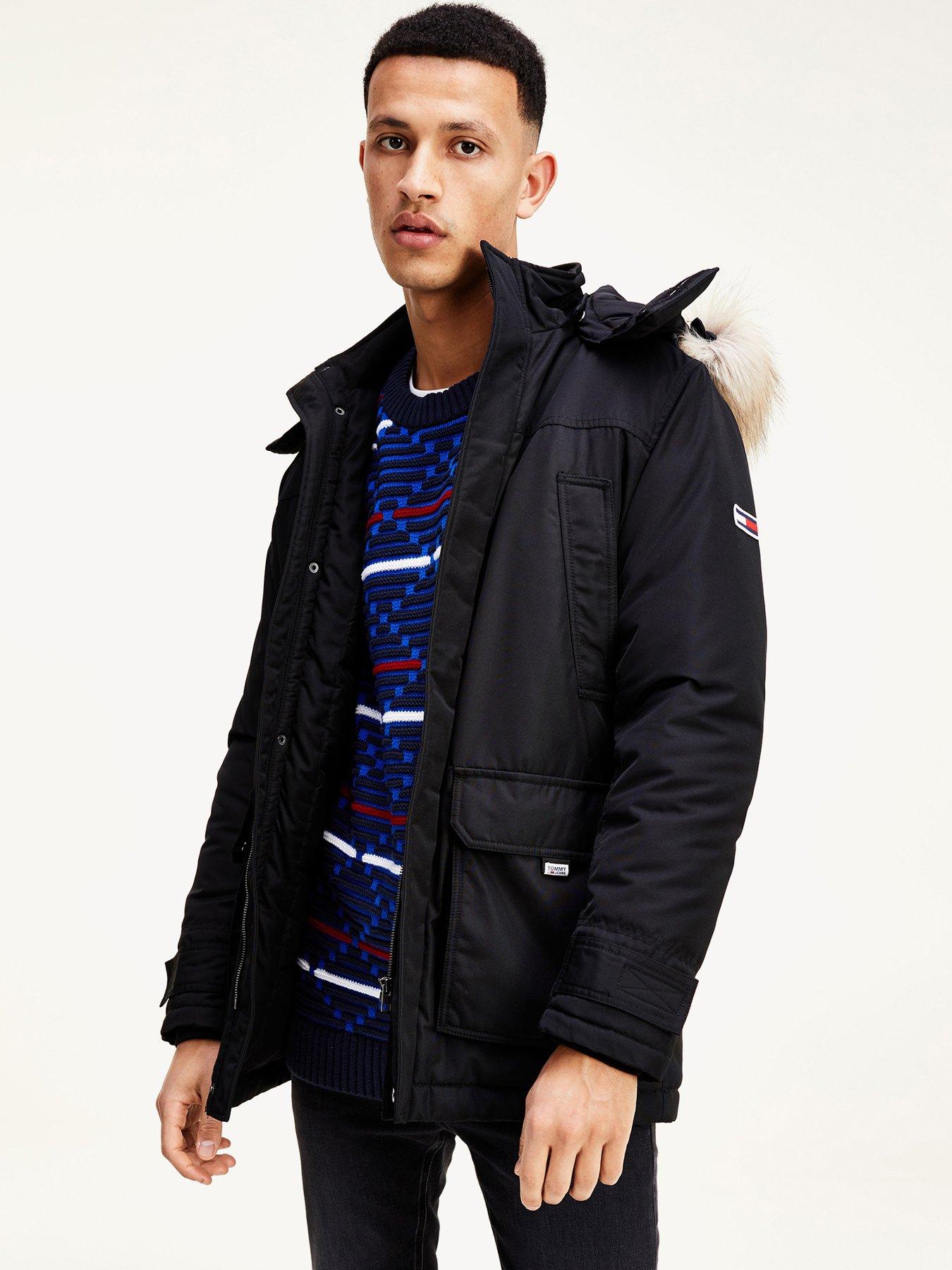 tommy jeans tech padded bomber parka jacket
