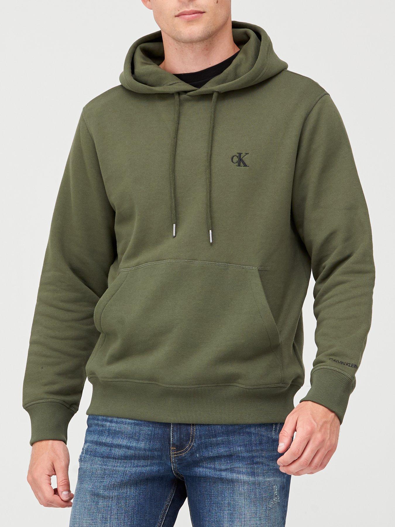 calvin klein green hoodie