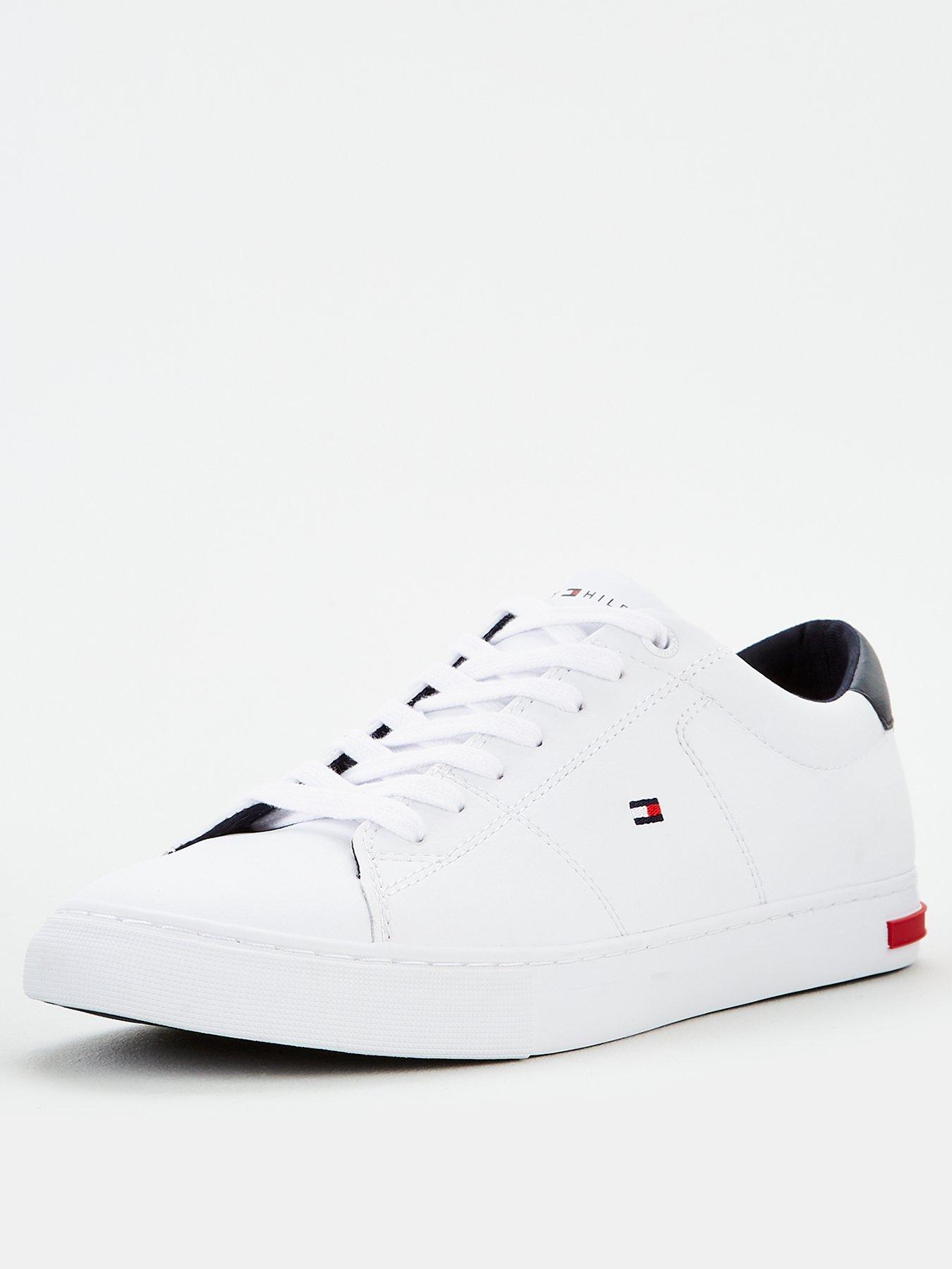 tommy hilfiger mens white trainers