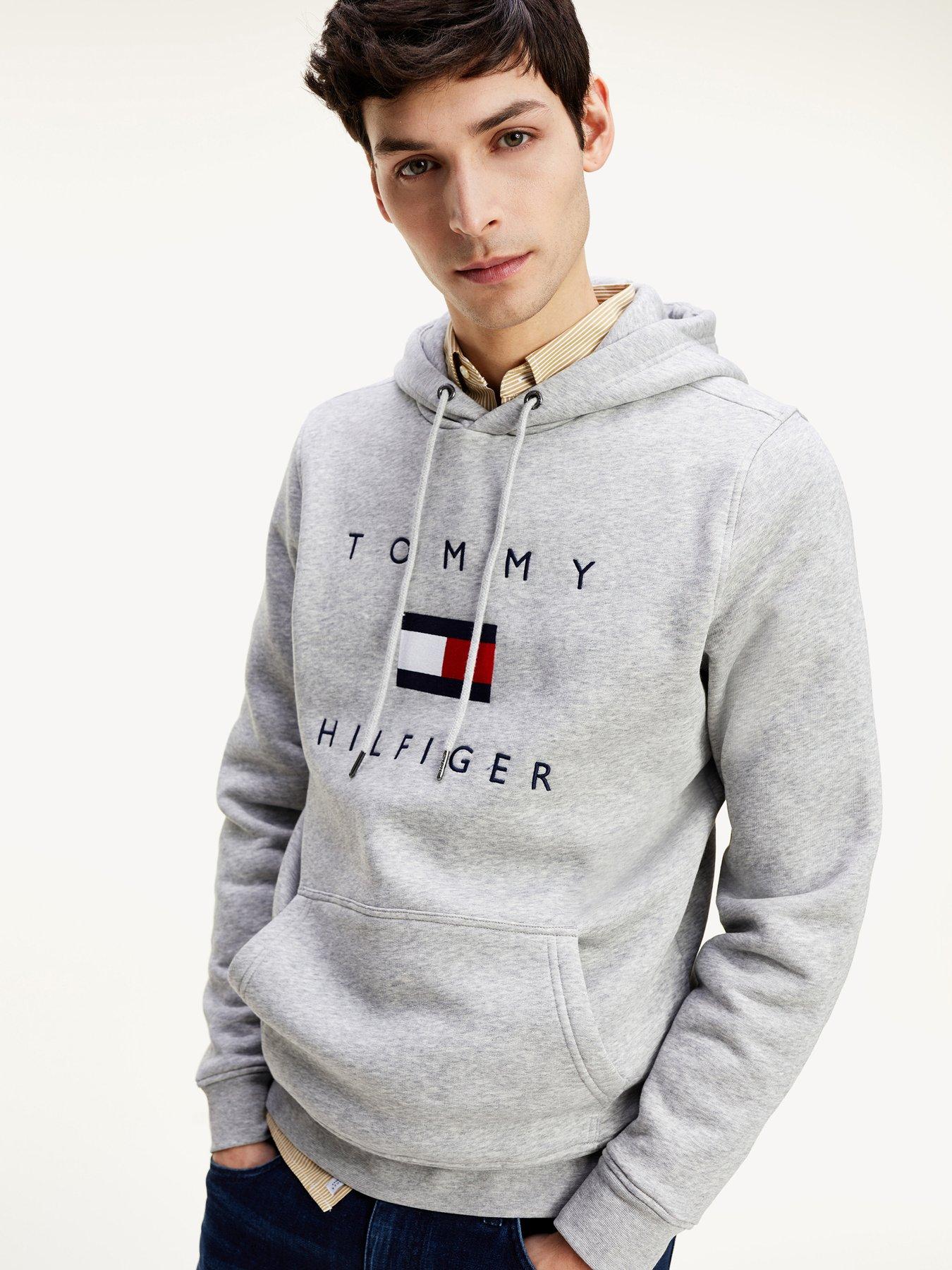 tommy jeans flag logo hoodie