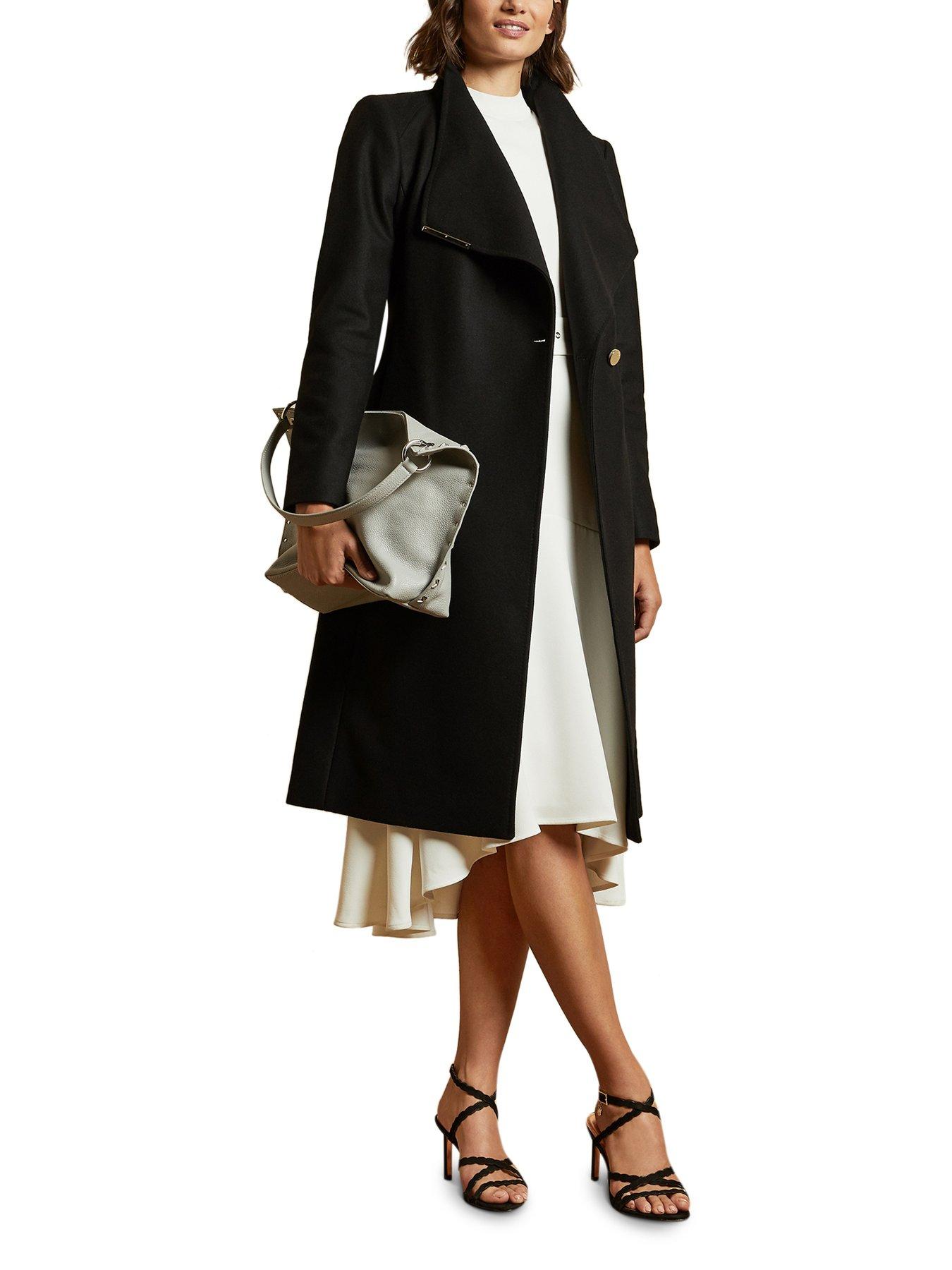 ted baker sandal extra long wool wrap coat