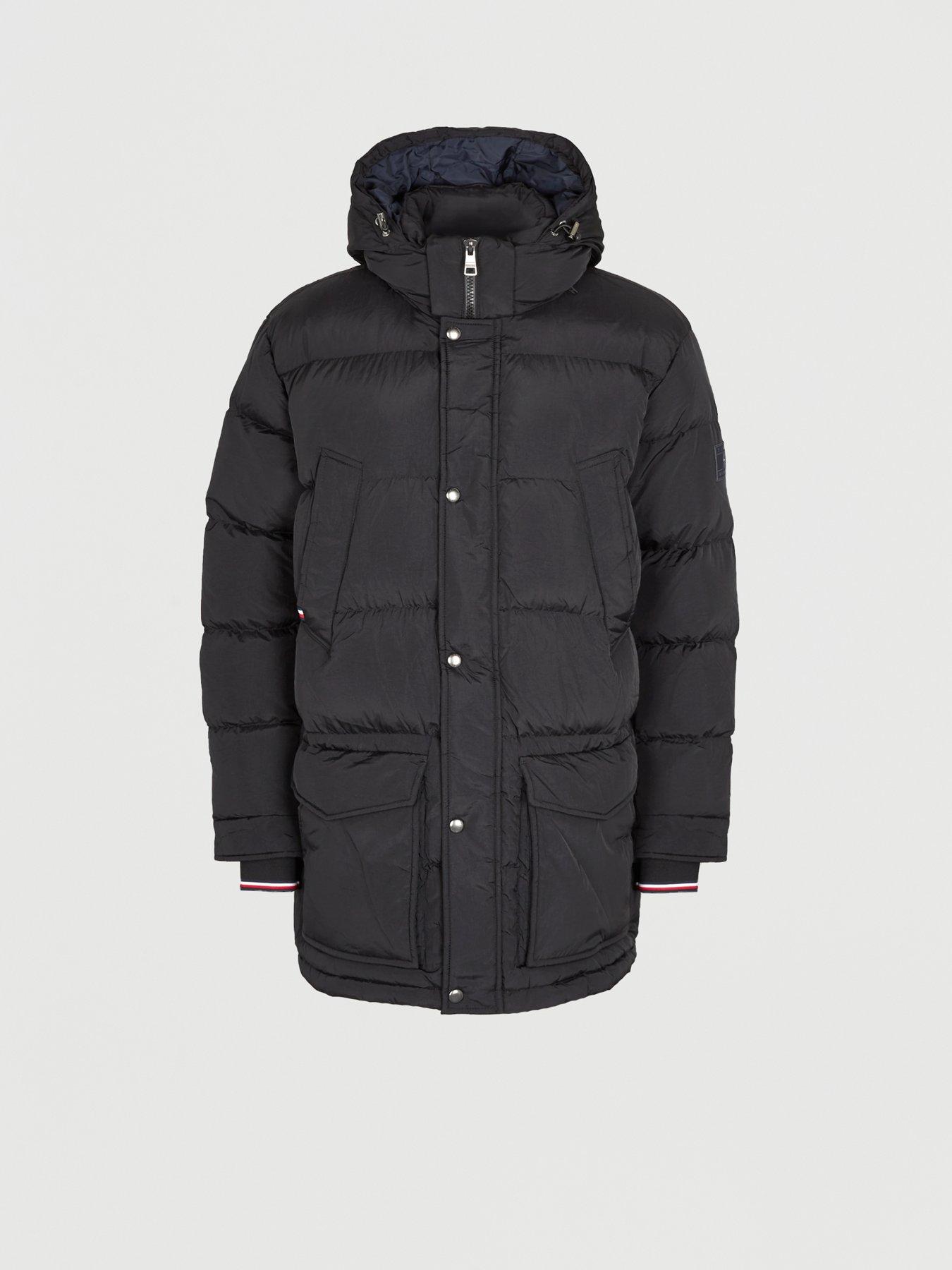 tommy hilfiger coat mens black