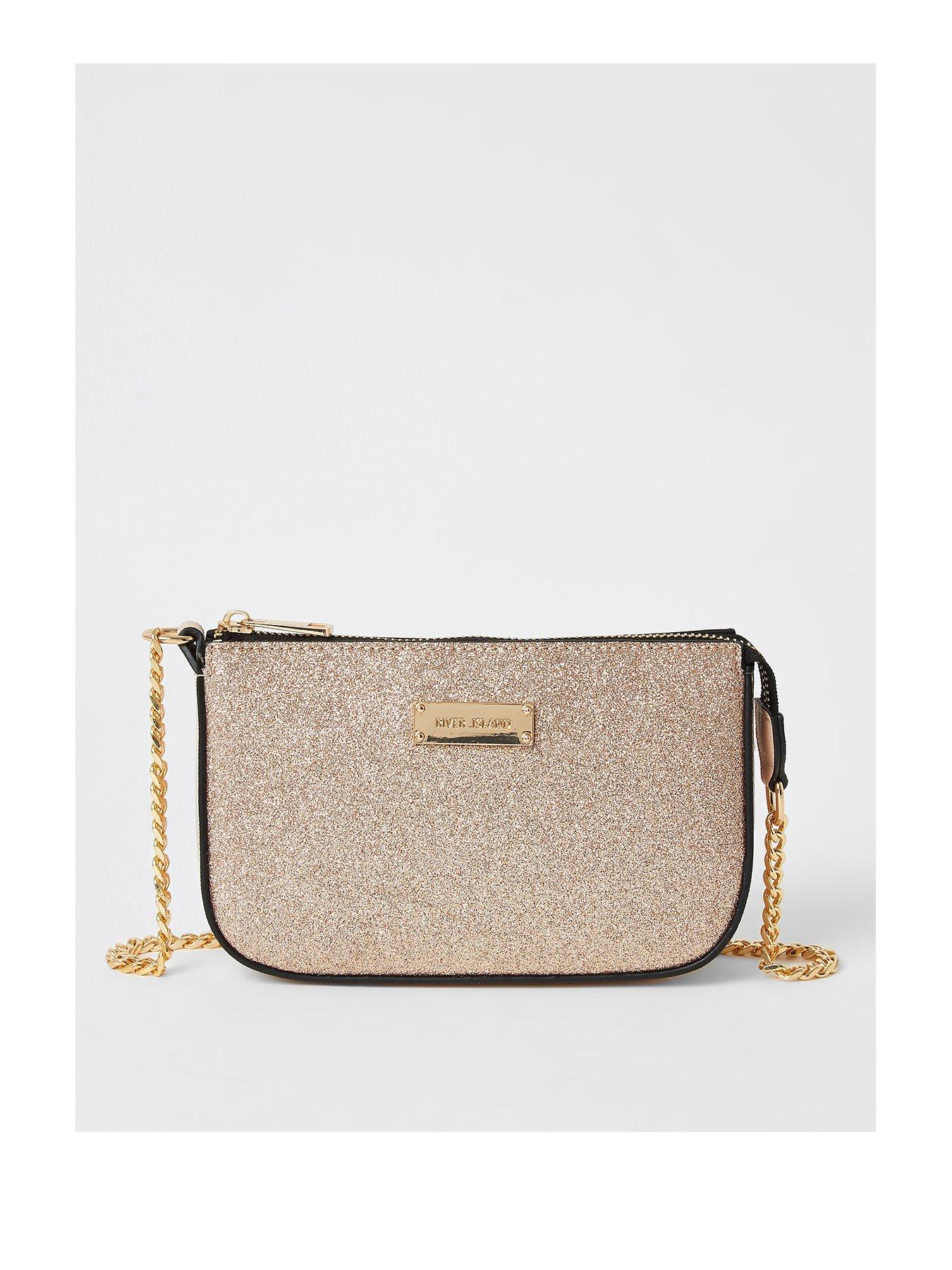 river island rose gold bag