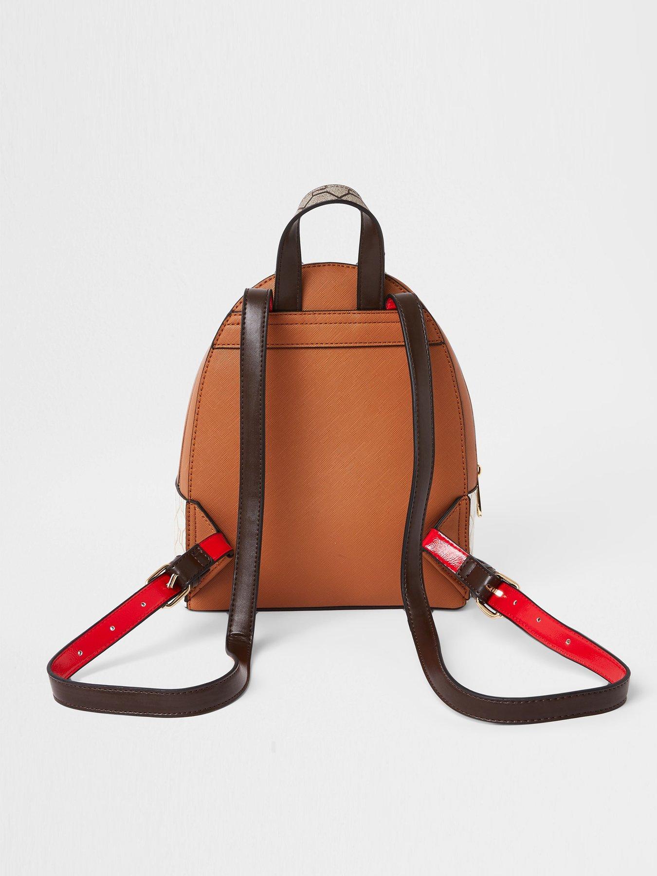 river island monogram backpack