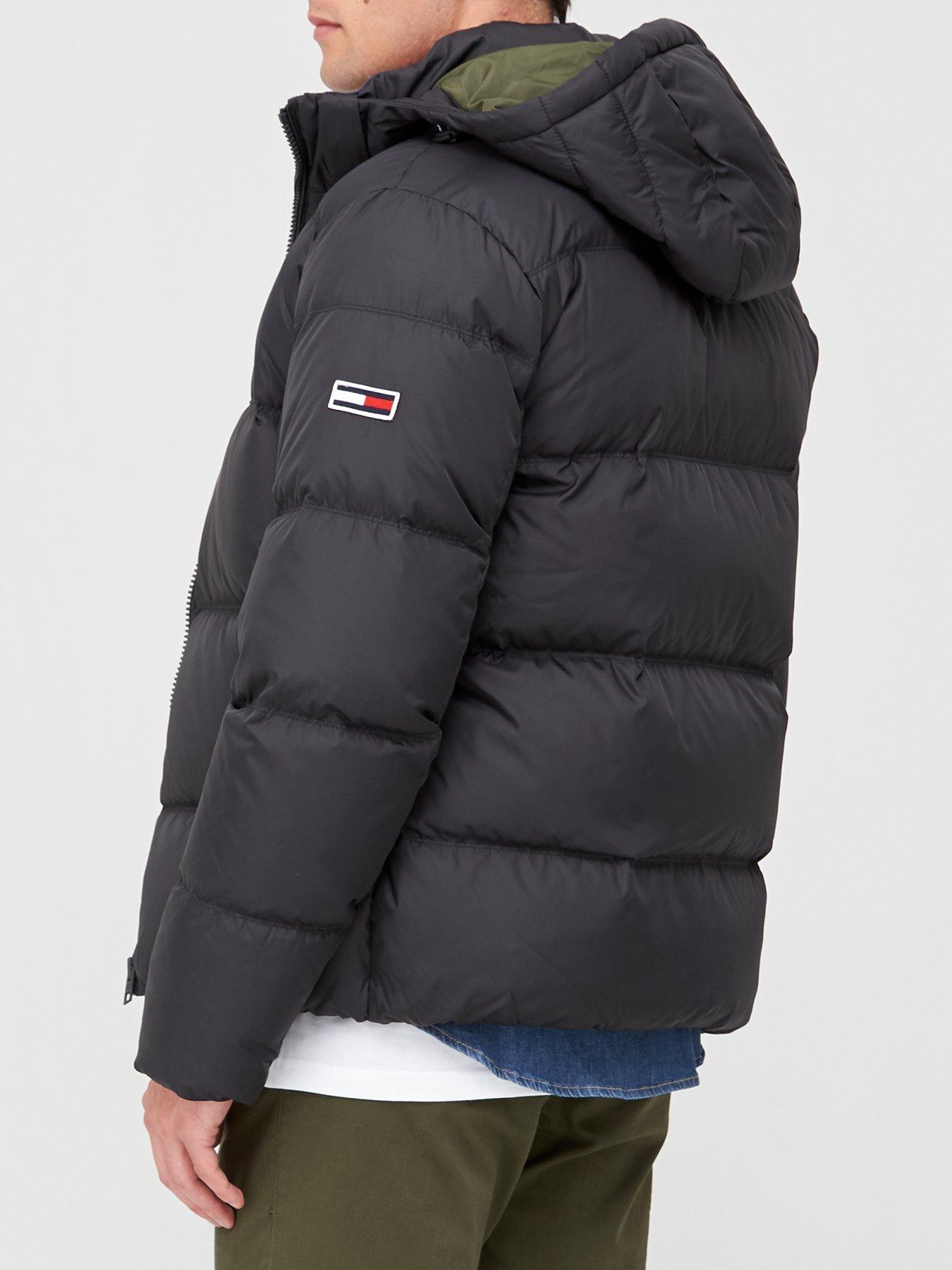 tommy jeans essential down jacket black