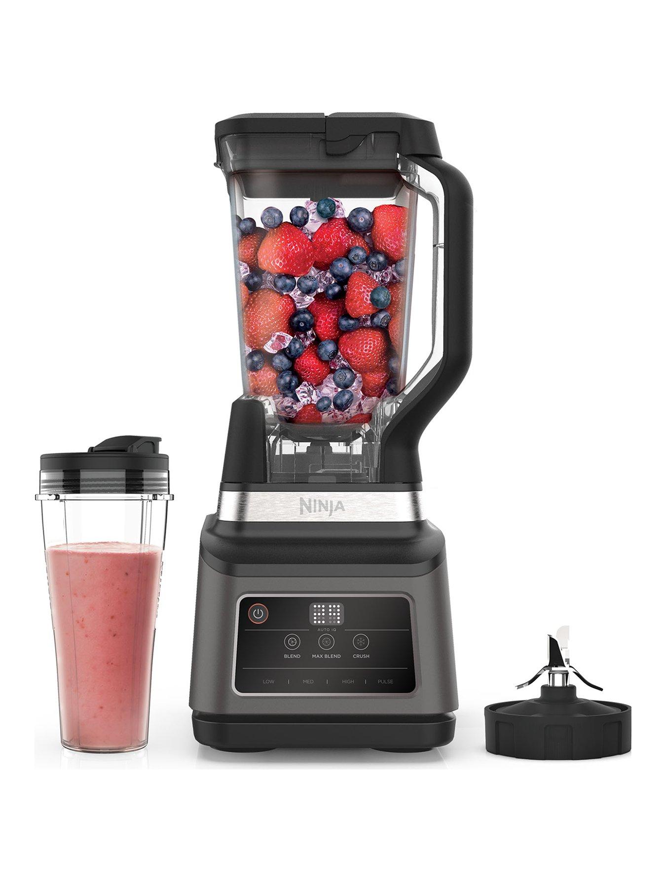 Nutri Ninja BL480D Personal Blender with Auto iQ, 1 To-Go Cups,  Silver&Black