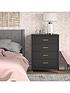  image of cosmoliving-by-cosmopolitan-westerleigh-4-drawer-chest-blackgold