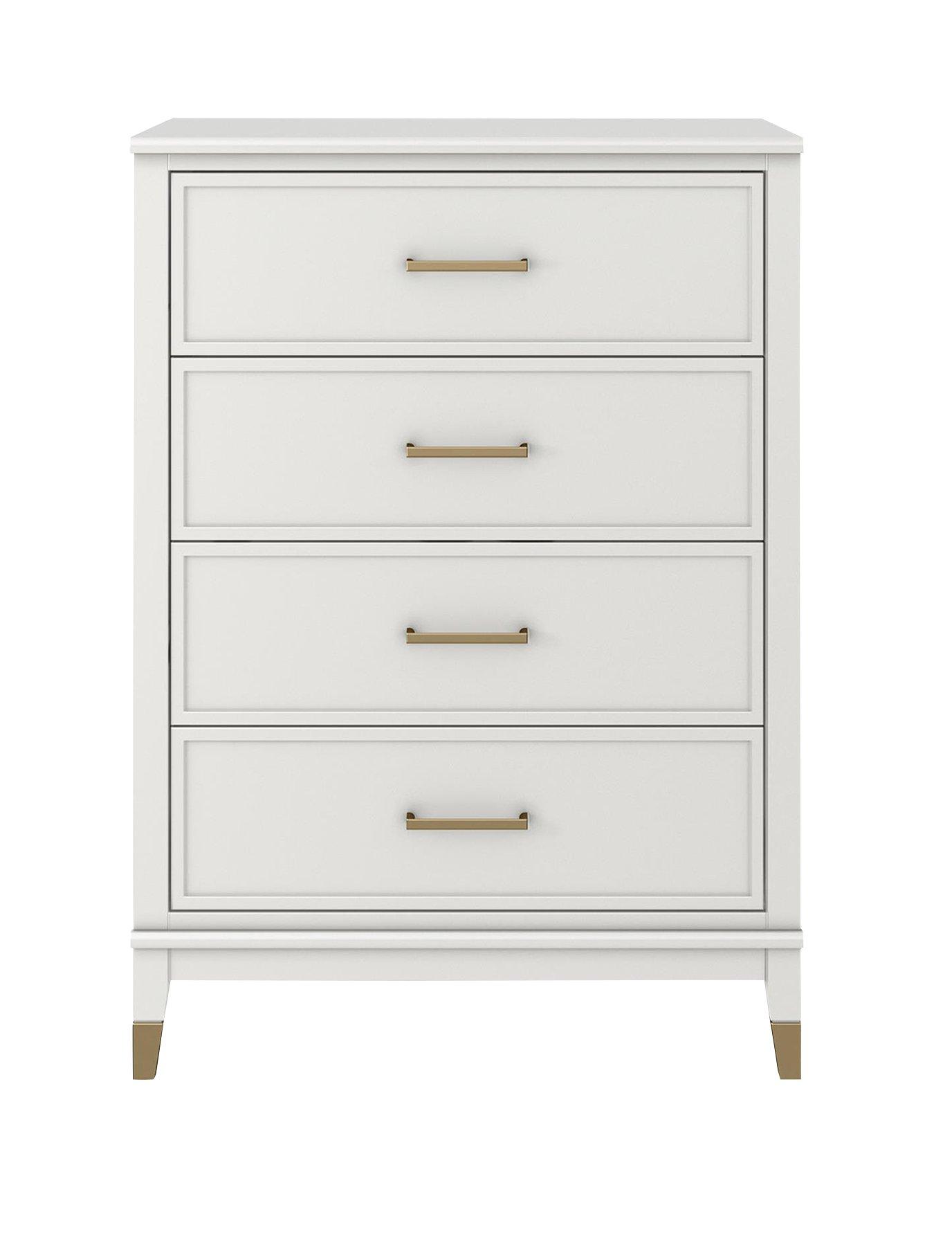 Product photograph of Cosmoliving By Cosmopolitan Westerleigh 4 Drawer Chest - White from very.co.uk