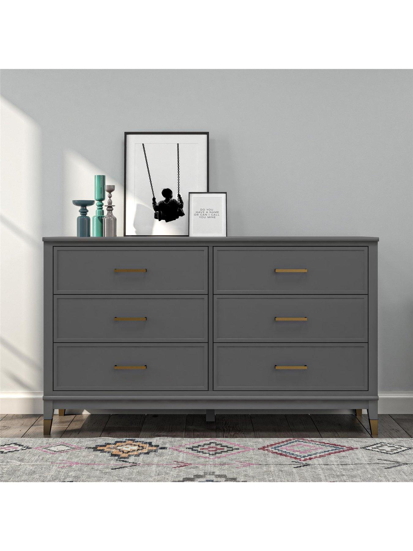 CosmoLiving by Cosmopolitan Westerleigh 6 Drawer Chest - Graphite Grey