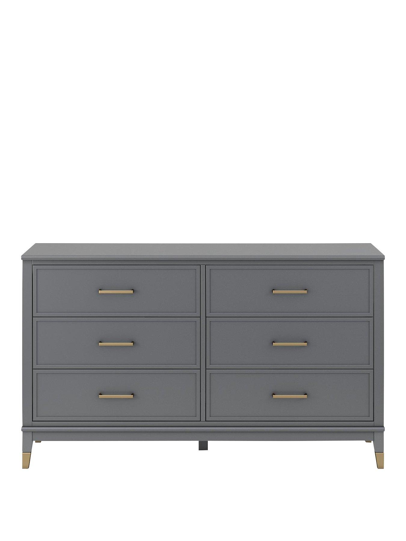 Image 2 of 6 of CosmoLiving by Cosmopolitan Westerleigh 6 Drawer Chest - Graphite Grey