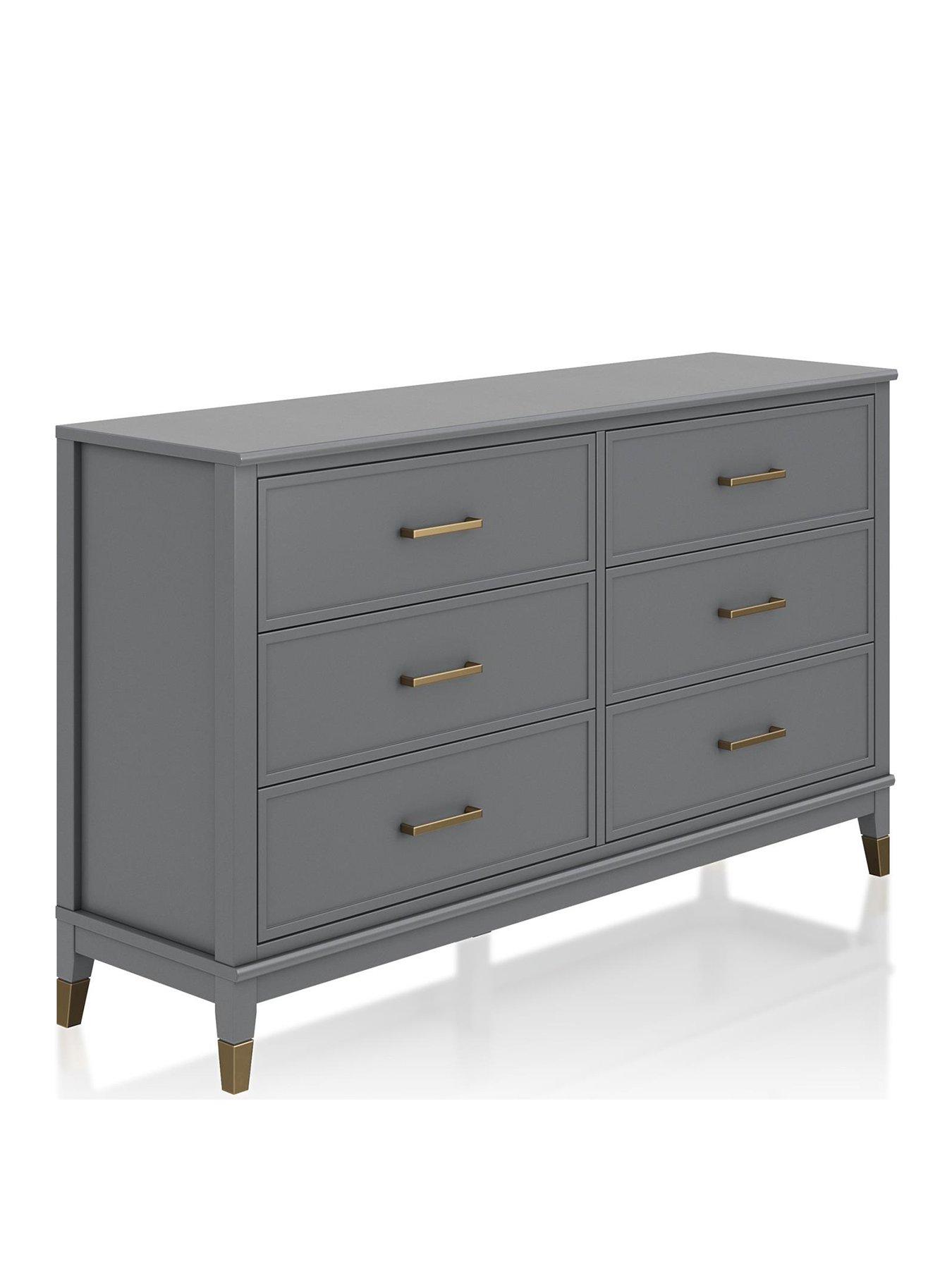 Image 3 of 6 of CosmoLiving by Cosmopolitan Westerleigh 6 Drawer Chest - Graphite Grey