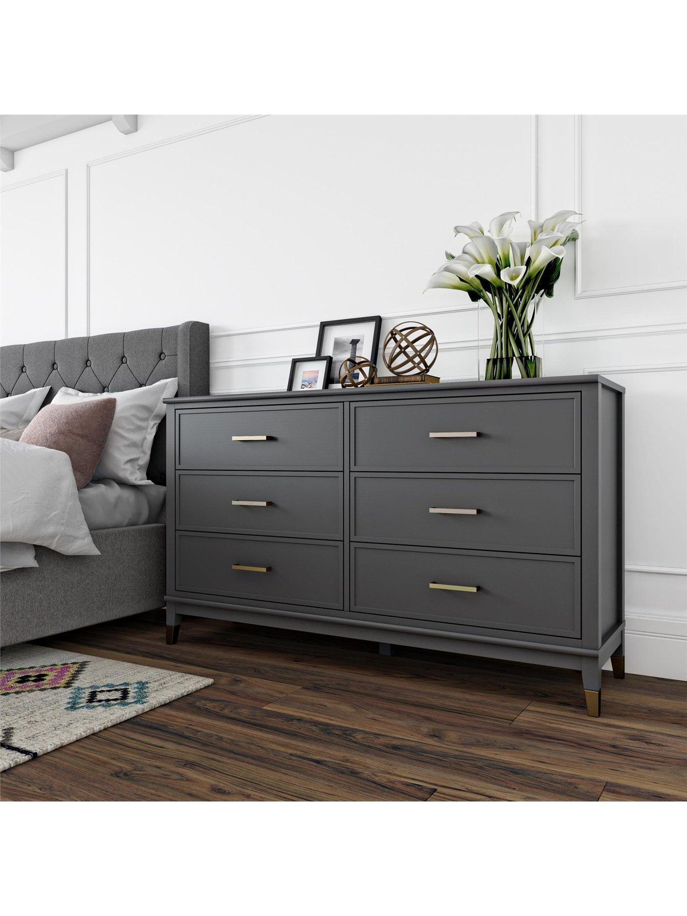 Image 4 of 6 of CosmoLiving by Cosmopolitan Westerleigh 6 Drawer Chest - Graphite Grey