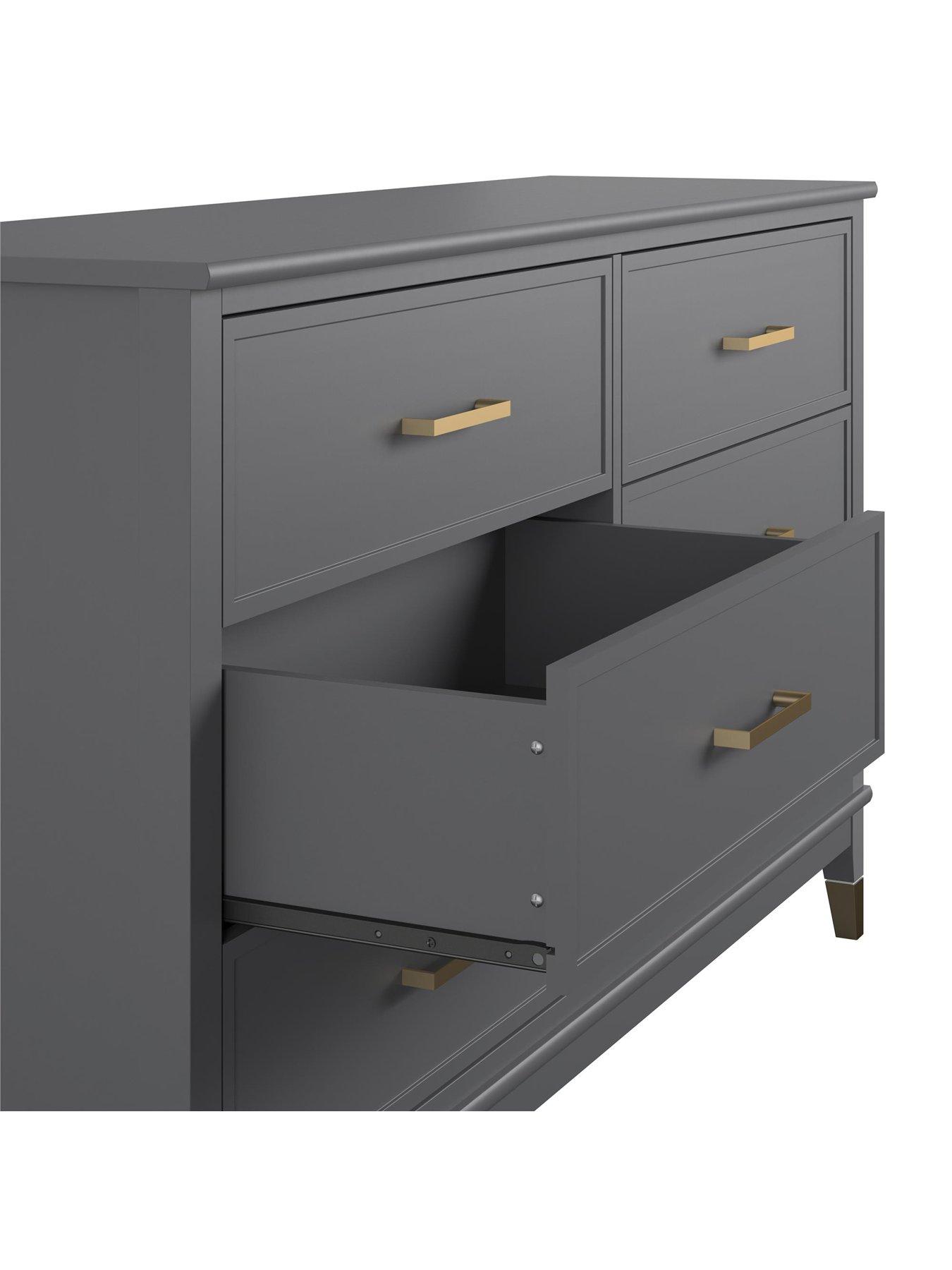 Image 5 of 6 of CosmoLiving by Cosmopolitan Westerleigh 6 Drawer Chest - Graphite Grey