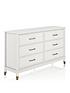  image of cosmoliving-by-cosmopolitan-westerleigh-6-drawer-dressing-table-white