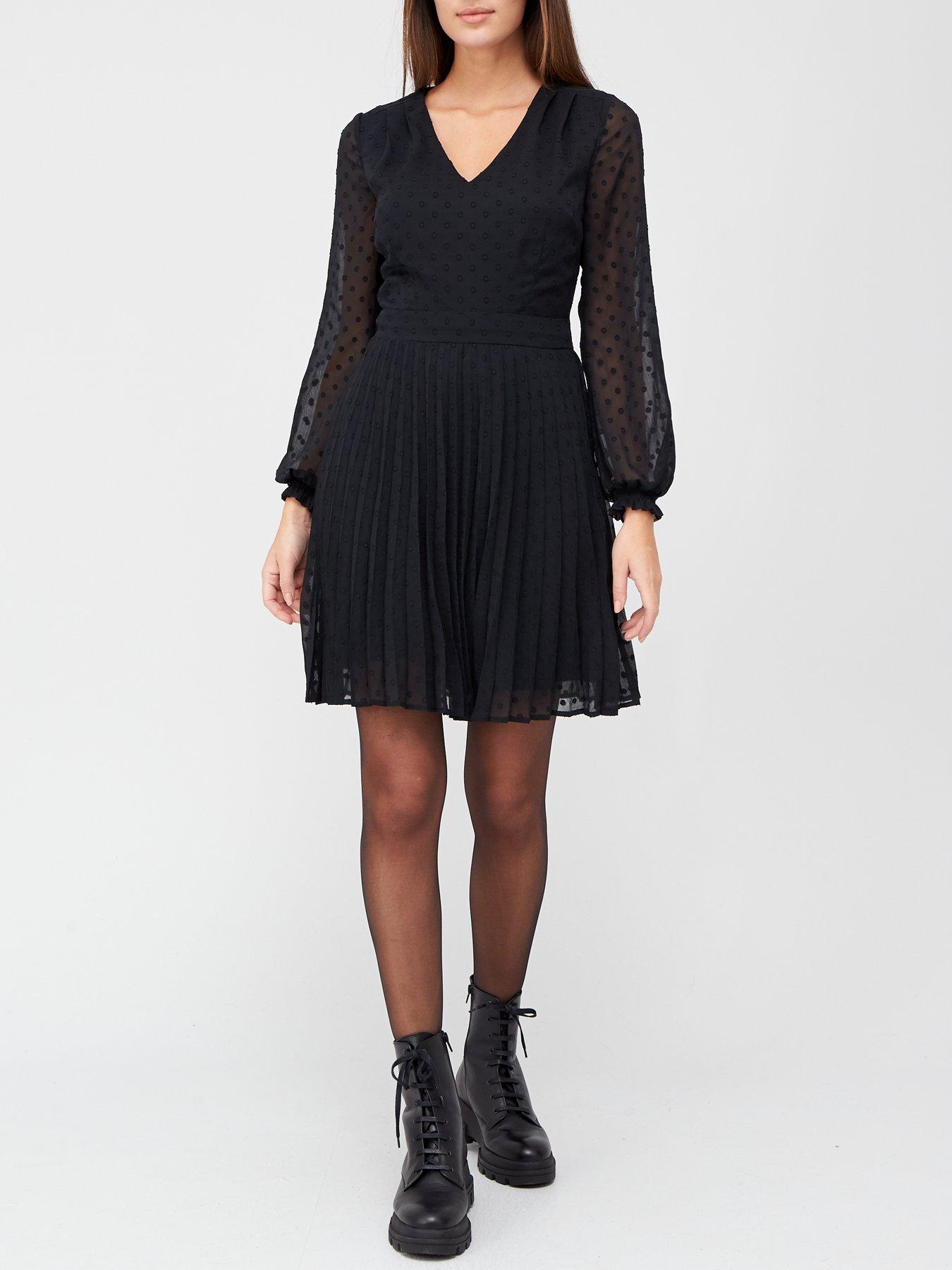 pleated swing dress uk