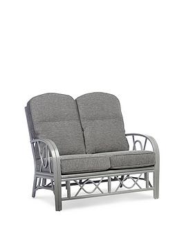 Product photograph of Desser Grey Bali Conservatory 2-seater Sofa from very.co.uk