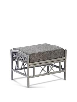 Product photograph of Desser Grey Bali Conservatory Footstool from very.co.uk