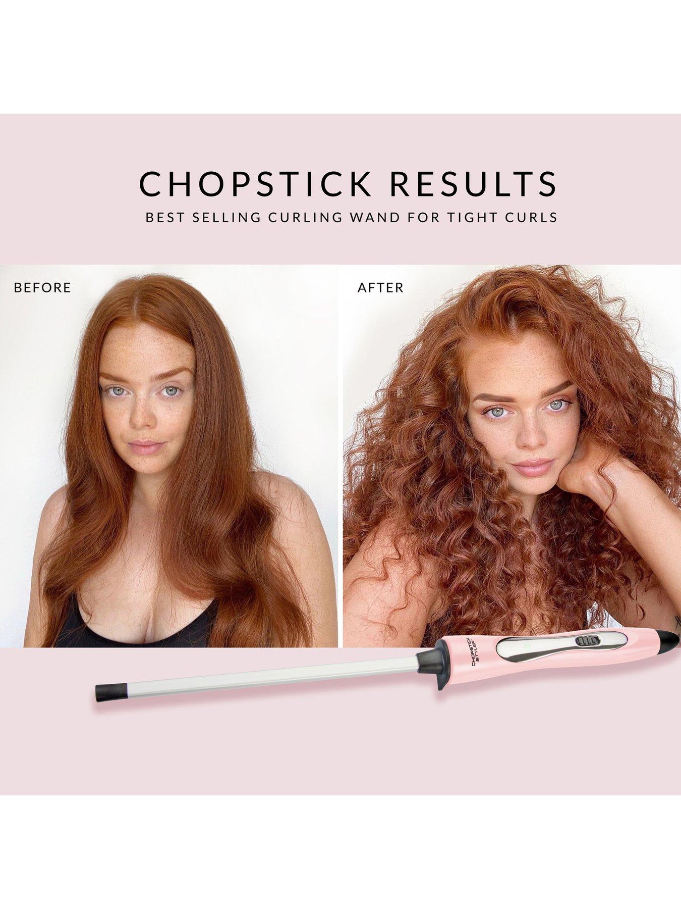 Chopstick curls 2024 long hair