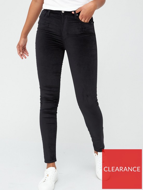 front image of levis-721-high-rise-skinny-jeans-black