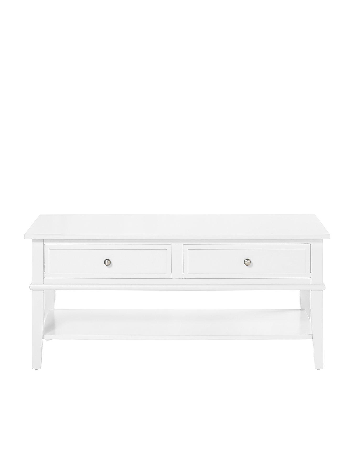 Product photograph of Dorel Home Franklin Coffee Table- White from very.co.uk