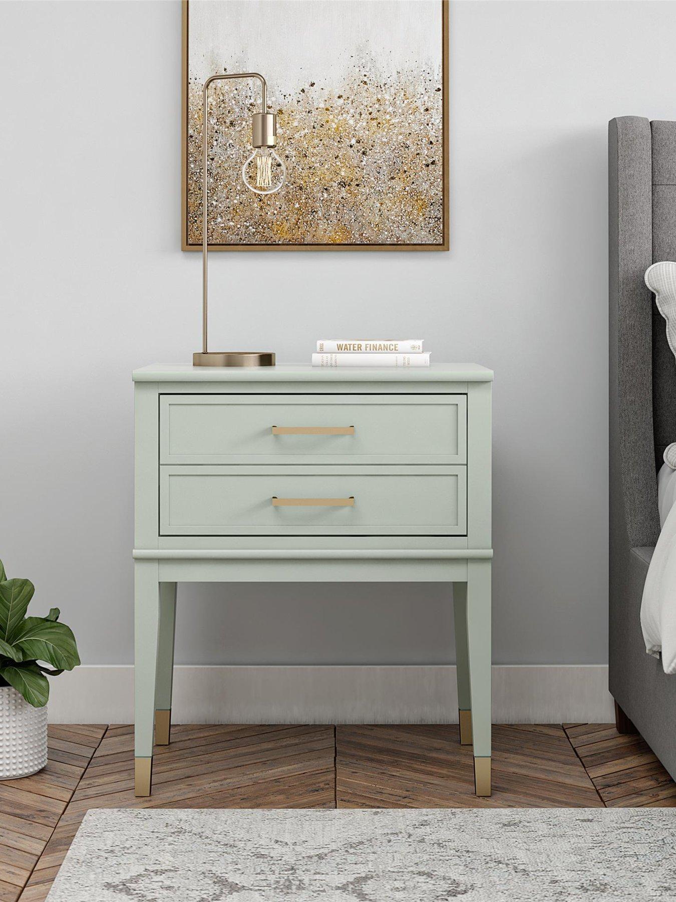 CosmoLiving by Cosmopolitan Westerleigh Two Drawer Side Table  - Green