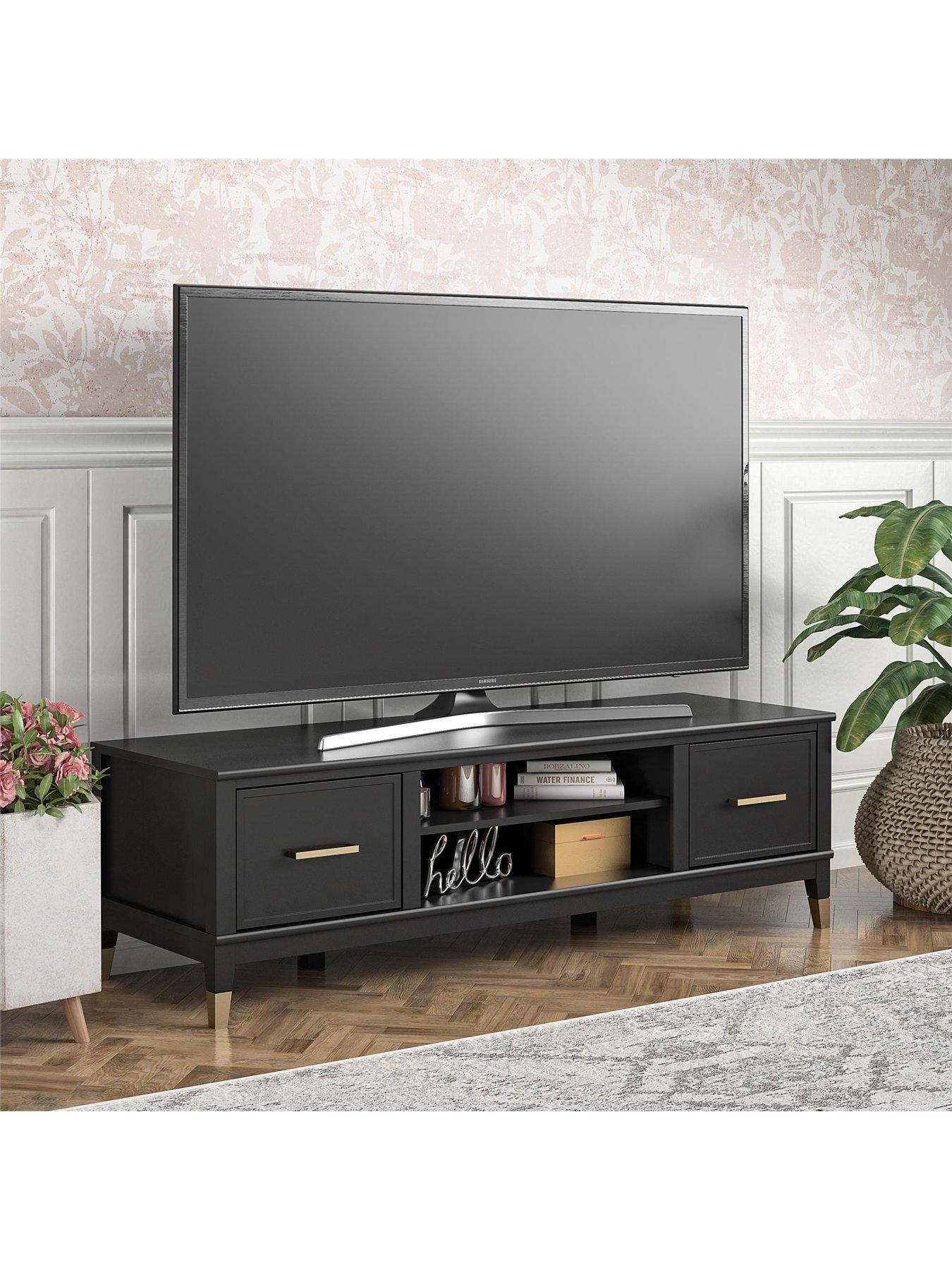 CosmoLiving by Cosmopolitan Westerleigh TV Stand Black/Gold Fits up