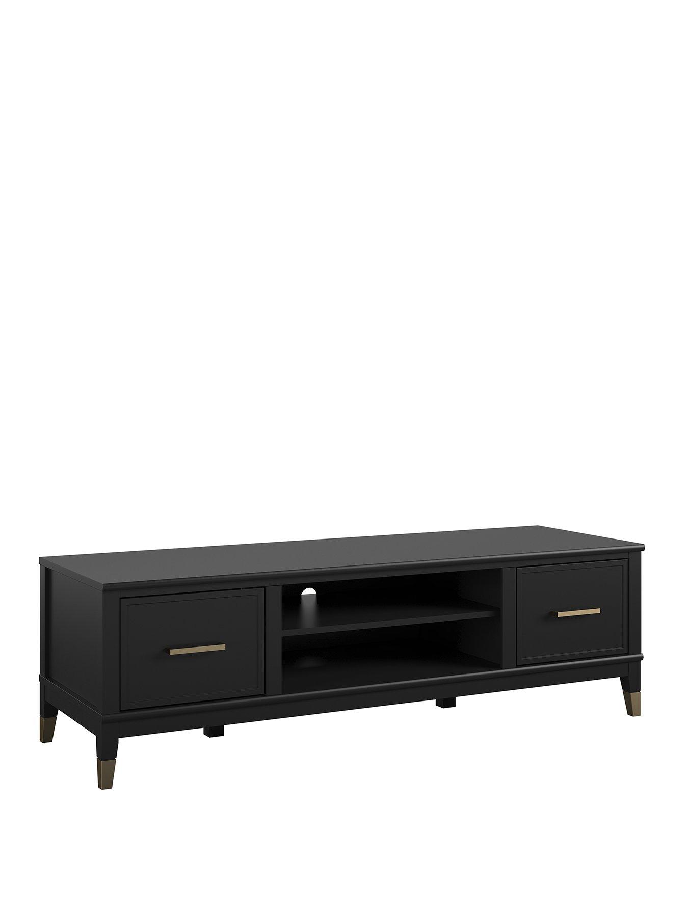 CosmoLiving by Cosmopolitan Westerleigh TV Stand Black/Gold Fits up