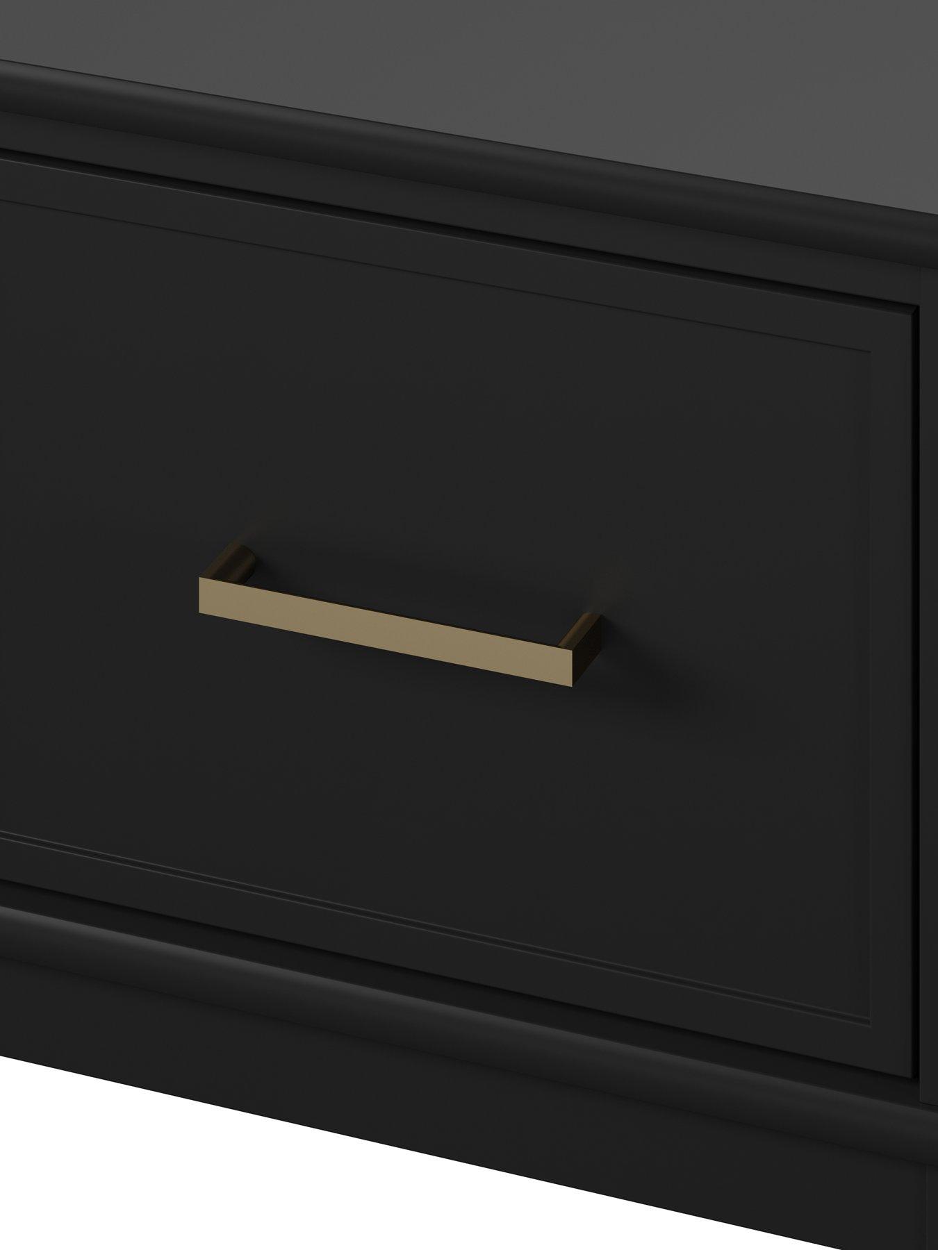 CosmoLiving by Cosmopolitan Westerleigh TV Stand Black/Gold Fits up