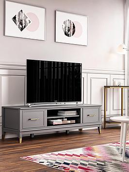 Product photograph of Cosmoliving By Cosmopolitan Westerleigh Tv Stand - Graphite Grey - Fits Up To 65 Inch from very.co.uk