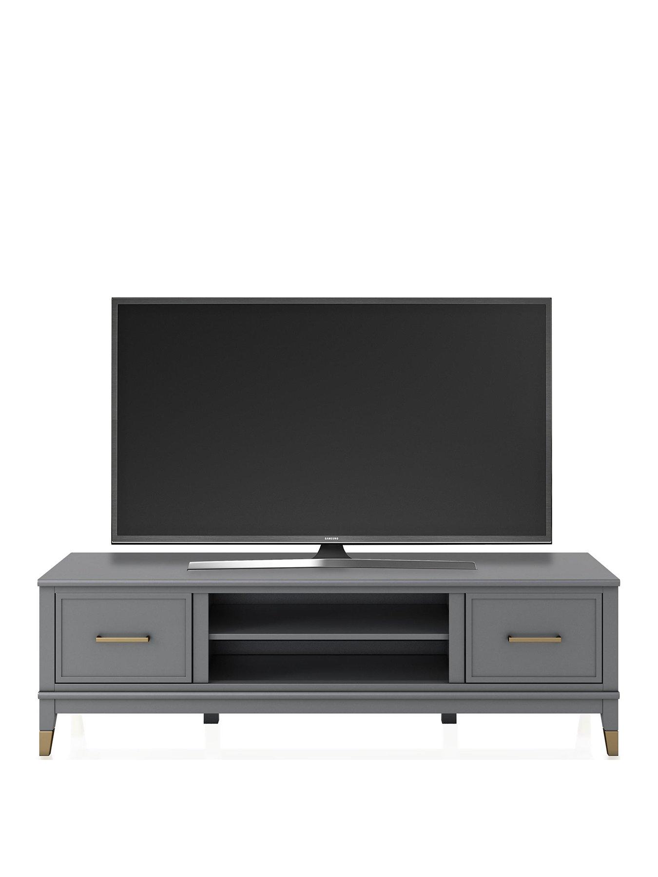 Image 2 of 6 of CosmoLiving by Cosmopolitan Westerleigh TV&nbsp;Stand -&nbsp;Graphite Grey&nbsp;- fits up to&nbsp;65 Inch