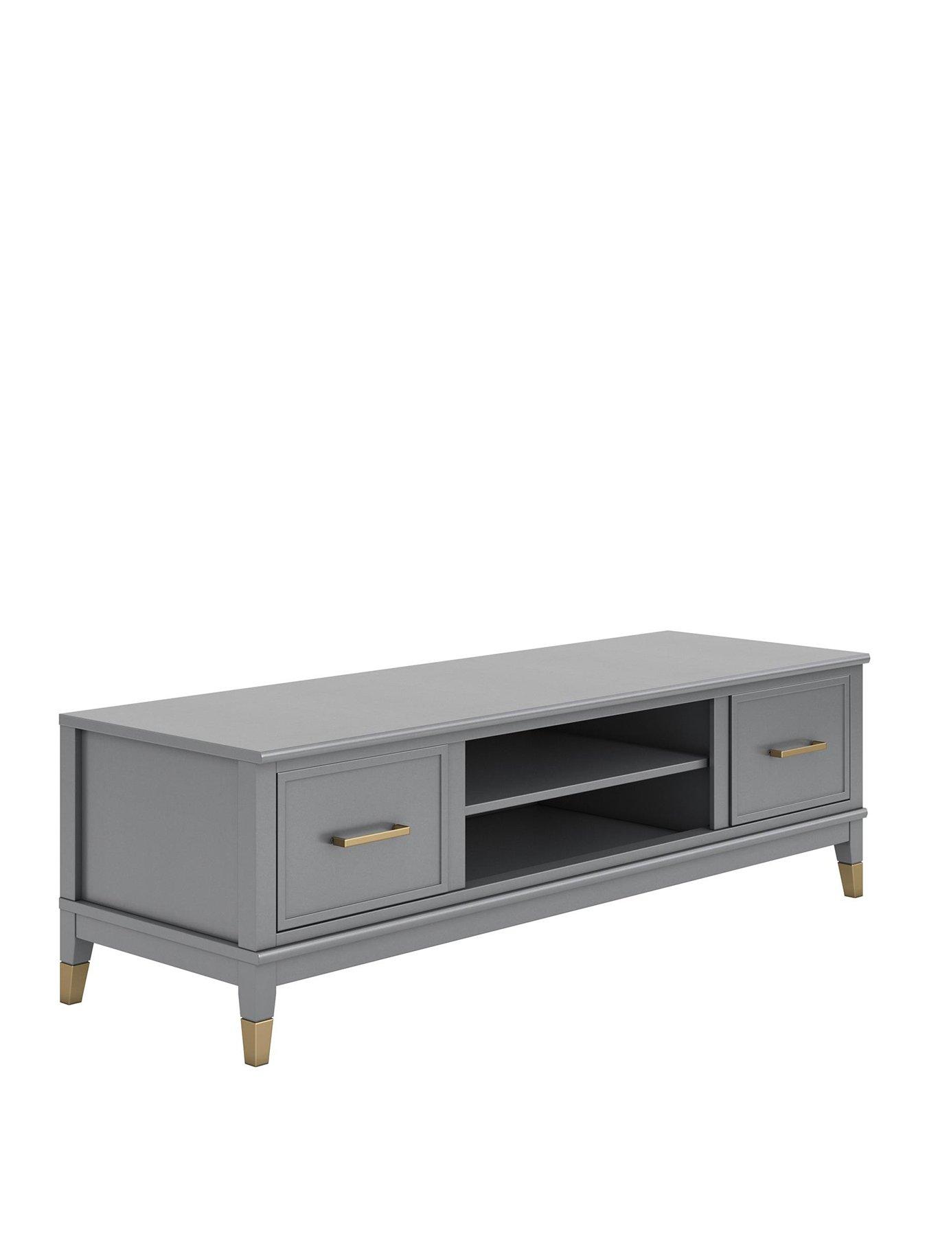 Image 3 of 6 of CosmoLiving by Cosmopolitan Westerleigh TV&nbsp;Stand -&nbsp;Graphite Grey&nbsp;- fits up to&nbsp;65 Inch