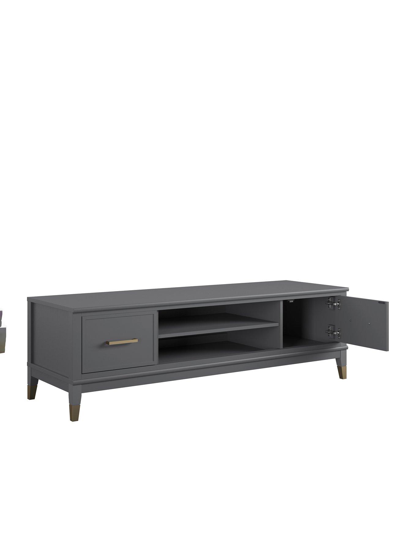 Image 4 of 6 of CosmoLiving by Cosmopolitan Westerleigh TV&nbsp;Stand -&nbsp;Graphite Grey&nbsp;- fits up to&nbsp;65 Inch