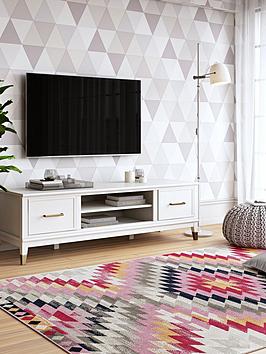 Product photograph of Cosmoliving By Cosmopolitan Westerleigh Tv Stand - White - Fits Up To 65 Inch from very.co.uk
