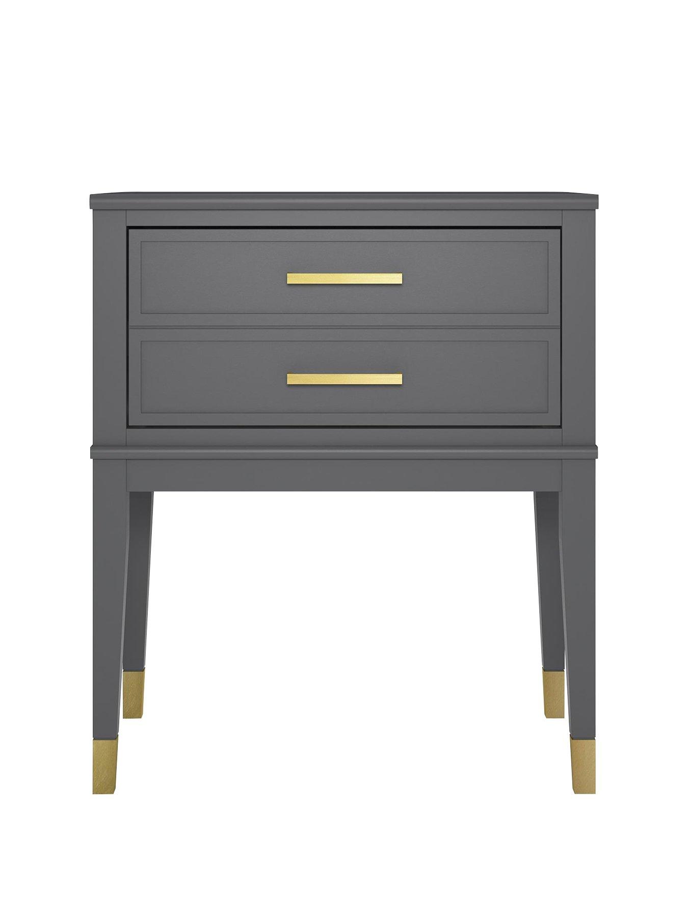 Product photograph of Cosmoliving By Cosmopolitan Westerleigh Side Table - Graphite Grey from very.co.uk
