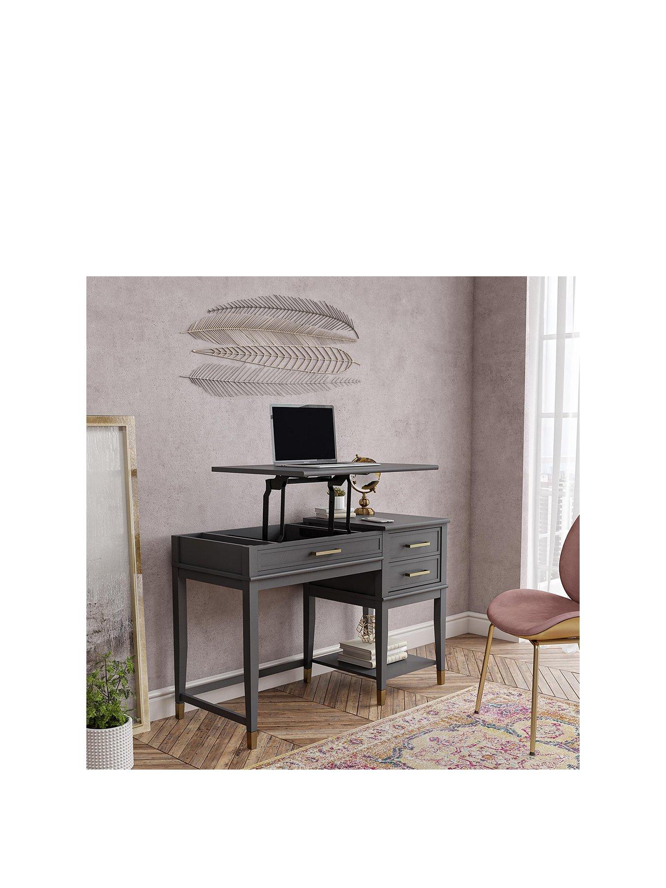 Product photograph of Cosmoliving By Cosmopolitan Westerleigh Lift Desk - Graphite Grey from very.co.uk