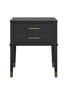 Product photograph of Cosmoliving By Cosmopolitan Westerleigh Side Table- Black Gold from very.co.uk