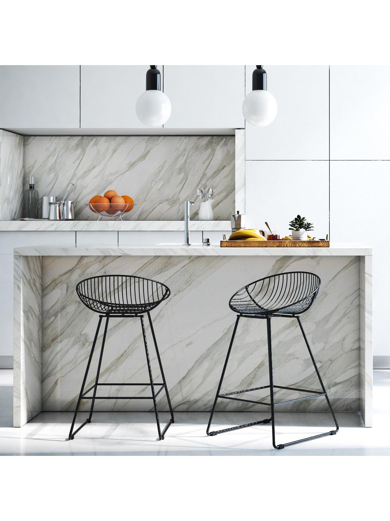 undefined Ellis Wire Bar Stool - Black