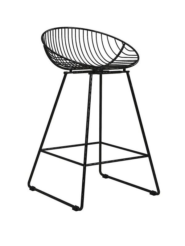 Cosmoliving By Cosmopolitan Ellis Wire, Wire Bar Stools White