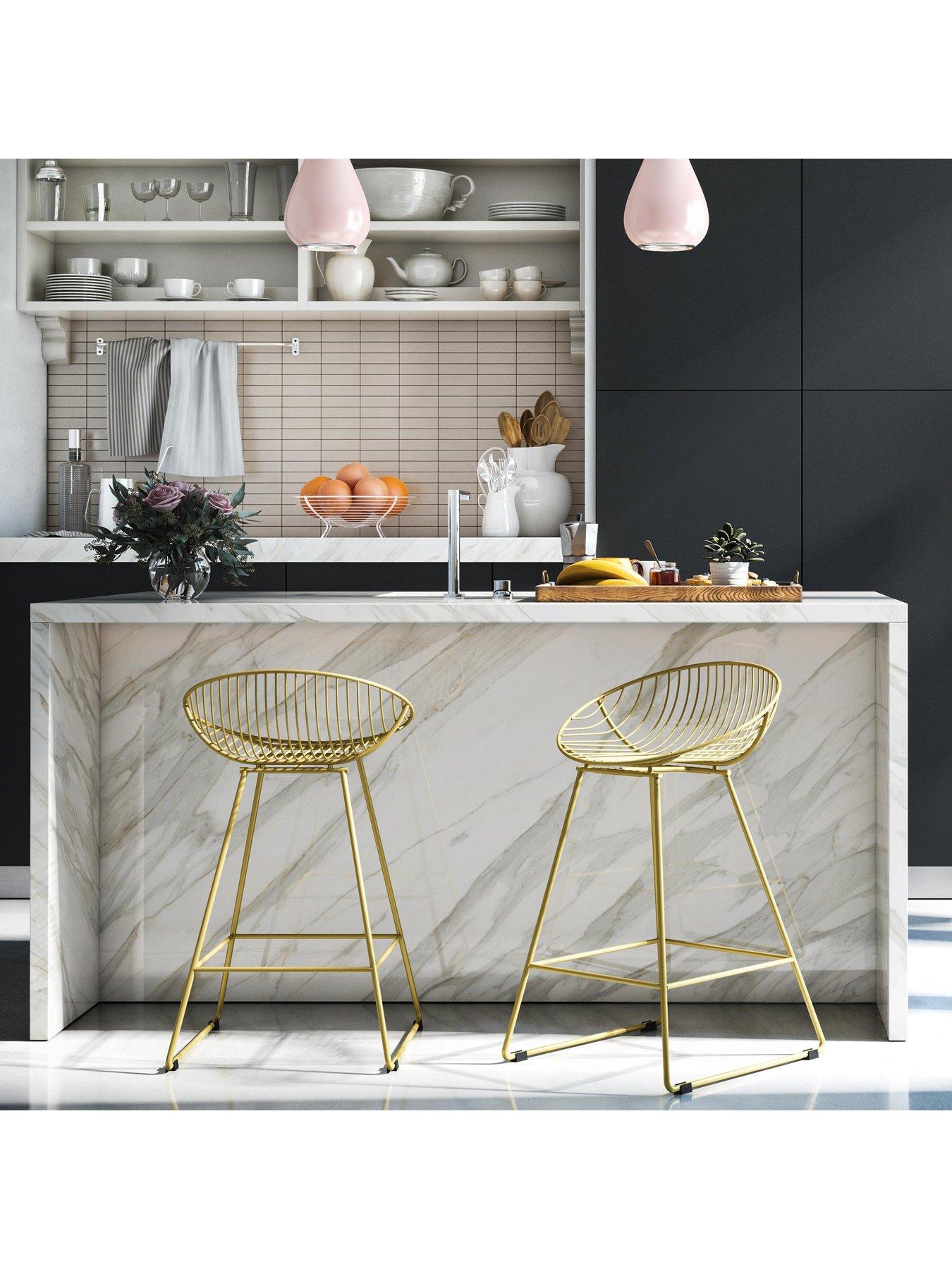 Gold kitchen bar discount stools