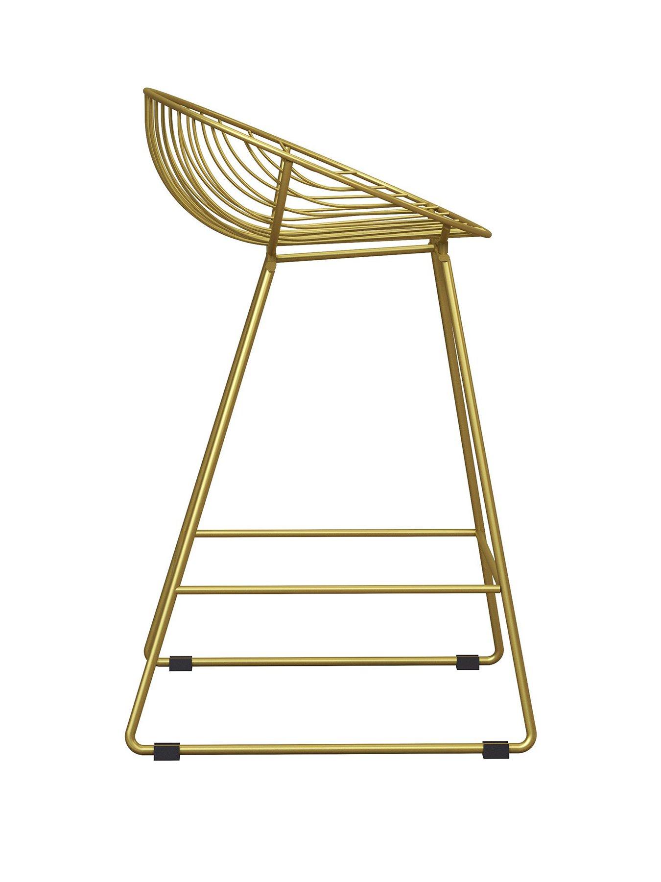 Gold wire deals bar stool