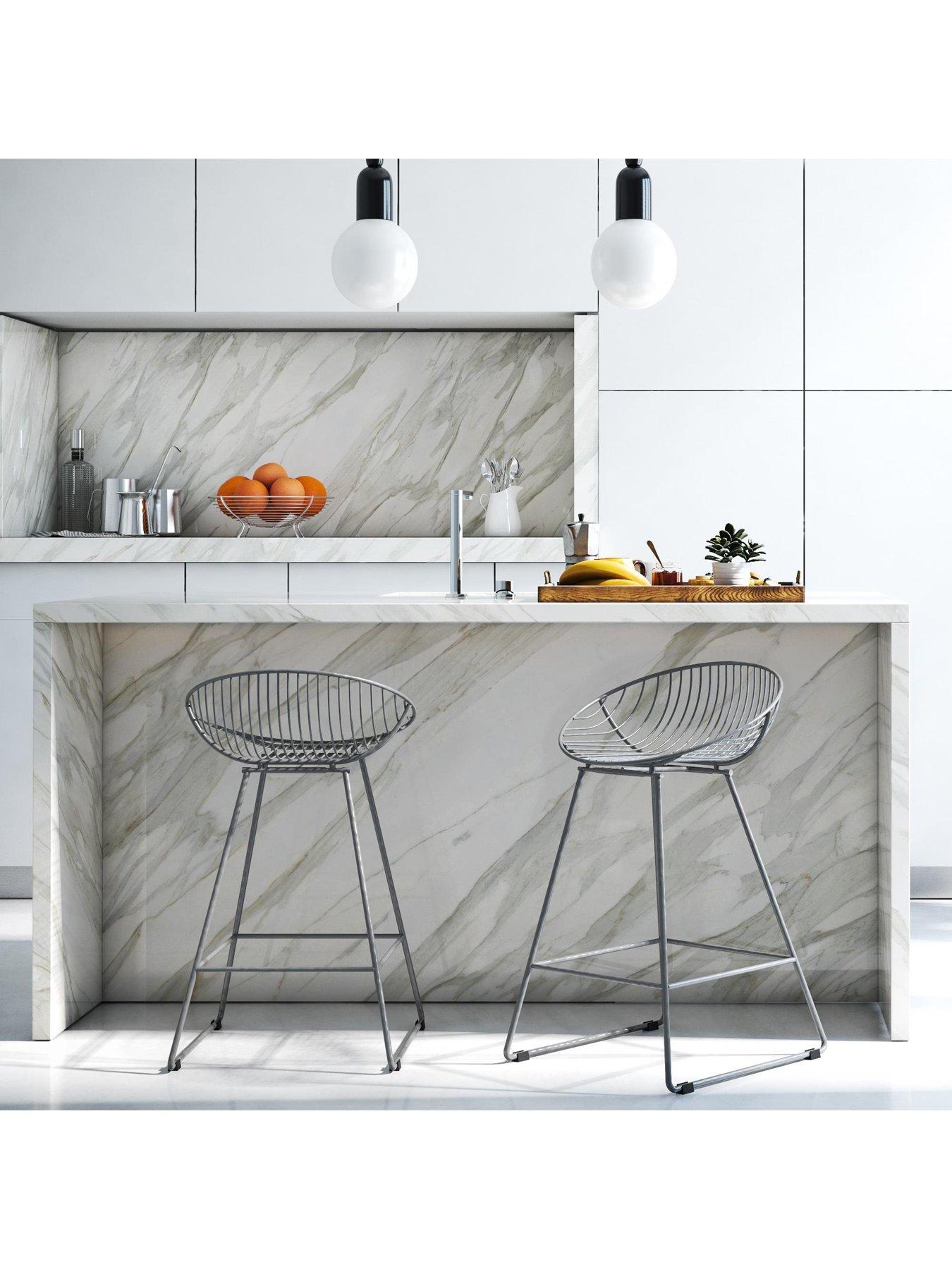 undefined Ellis Wire Bar Stool - Grey