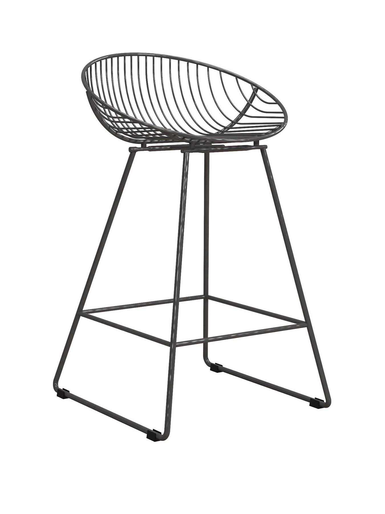 Cosmoliving By Cosmopolitan Ellis Wire Bar Stool - Grey