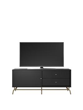 Product photograph of Cosmoliving By Cosmopolitan Nova Tv Stand- Black - Fits Up To 65 Inch Tv from very.co.uk