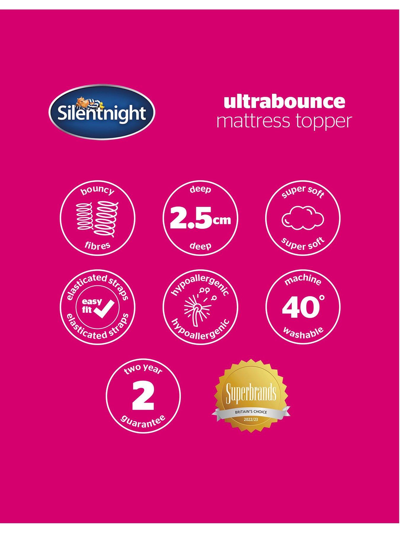 Image 7 of 7 of Silentnight Ultrabounce Mattress Topper - Double - White