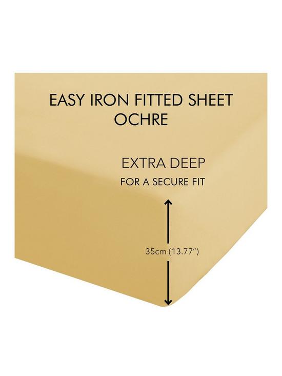 stillFront image of catherine-lansfield-easy-ironnbsppercale-extra-deep-fitted-sheet-ndash-ochre